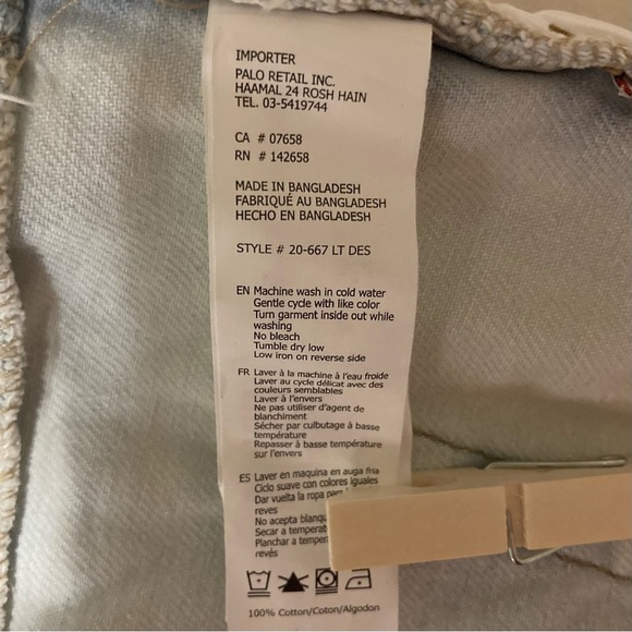 Refuge Denim Chelsea Light Blue Denim Shorts | Distressed - Picture 8 of 16